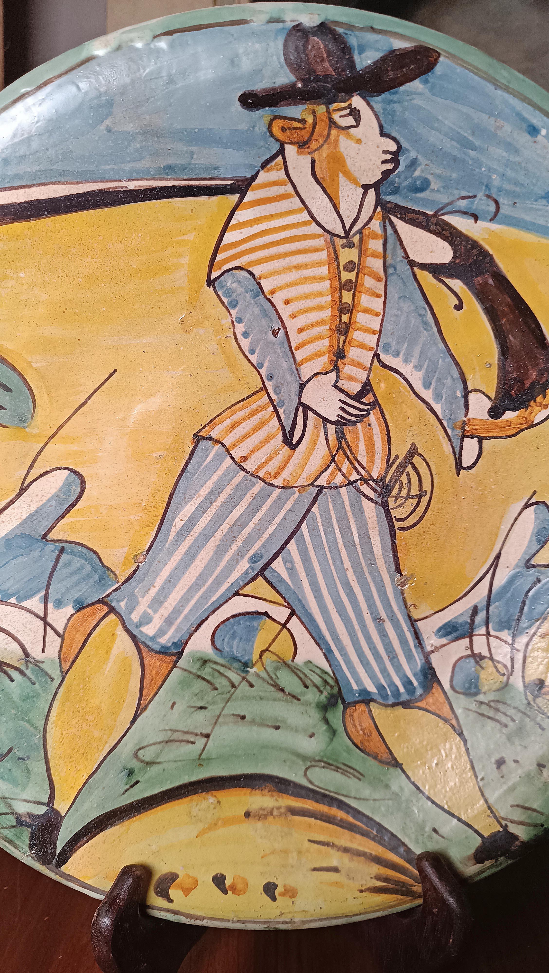 17th CENTURY MAJOLICA PLATE MONTELUPO In condizioni buone in vendita a Firenze, FI