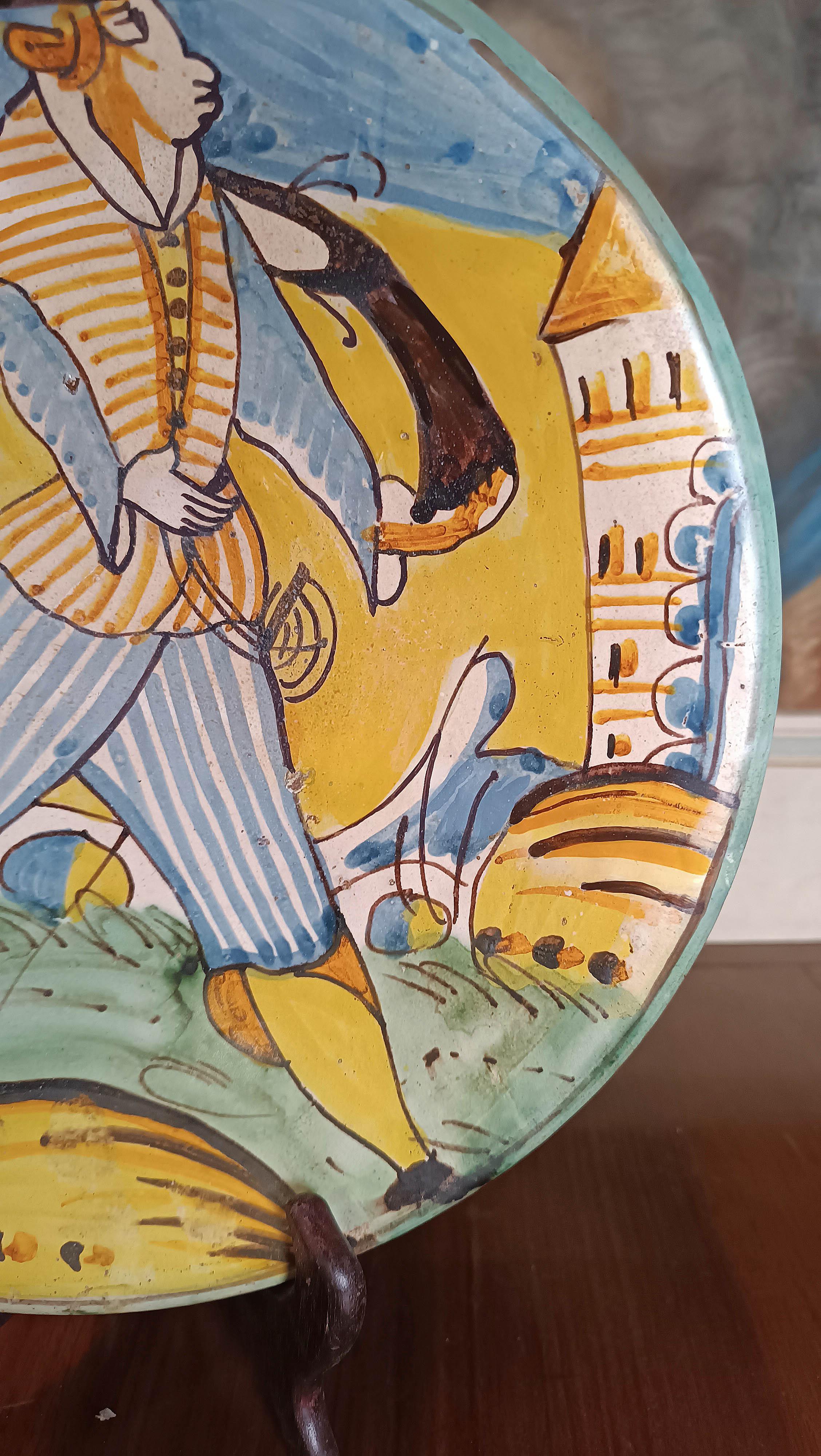 17th CENTURY MAJOLICA PLATE MONTELUPO in vendita 1