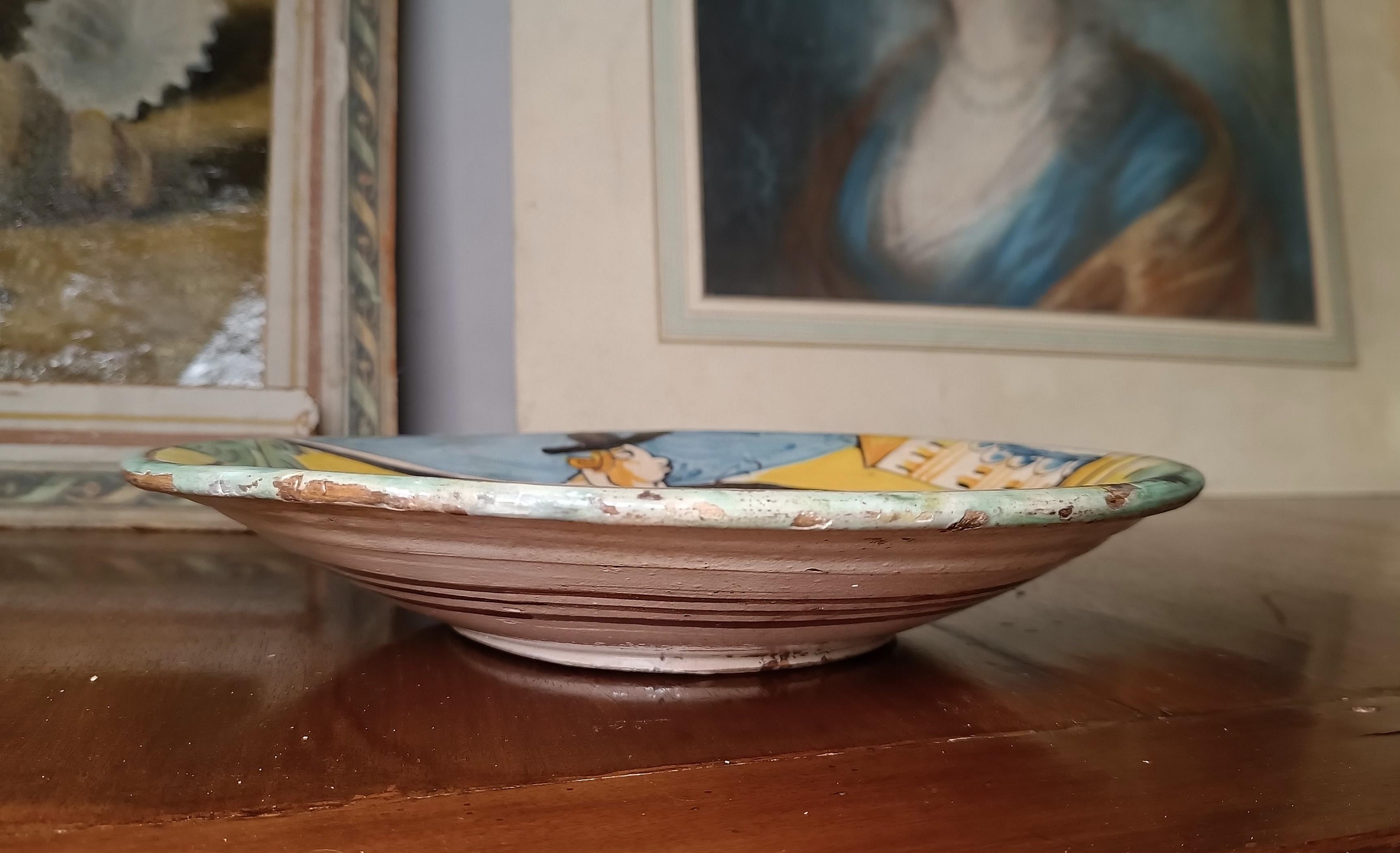 17th CENTURY MAJOLICA PLATE MONTELUPO in vendita 2