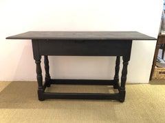 17th Century American Painted and Turned Hall Table