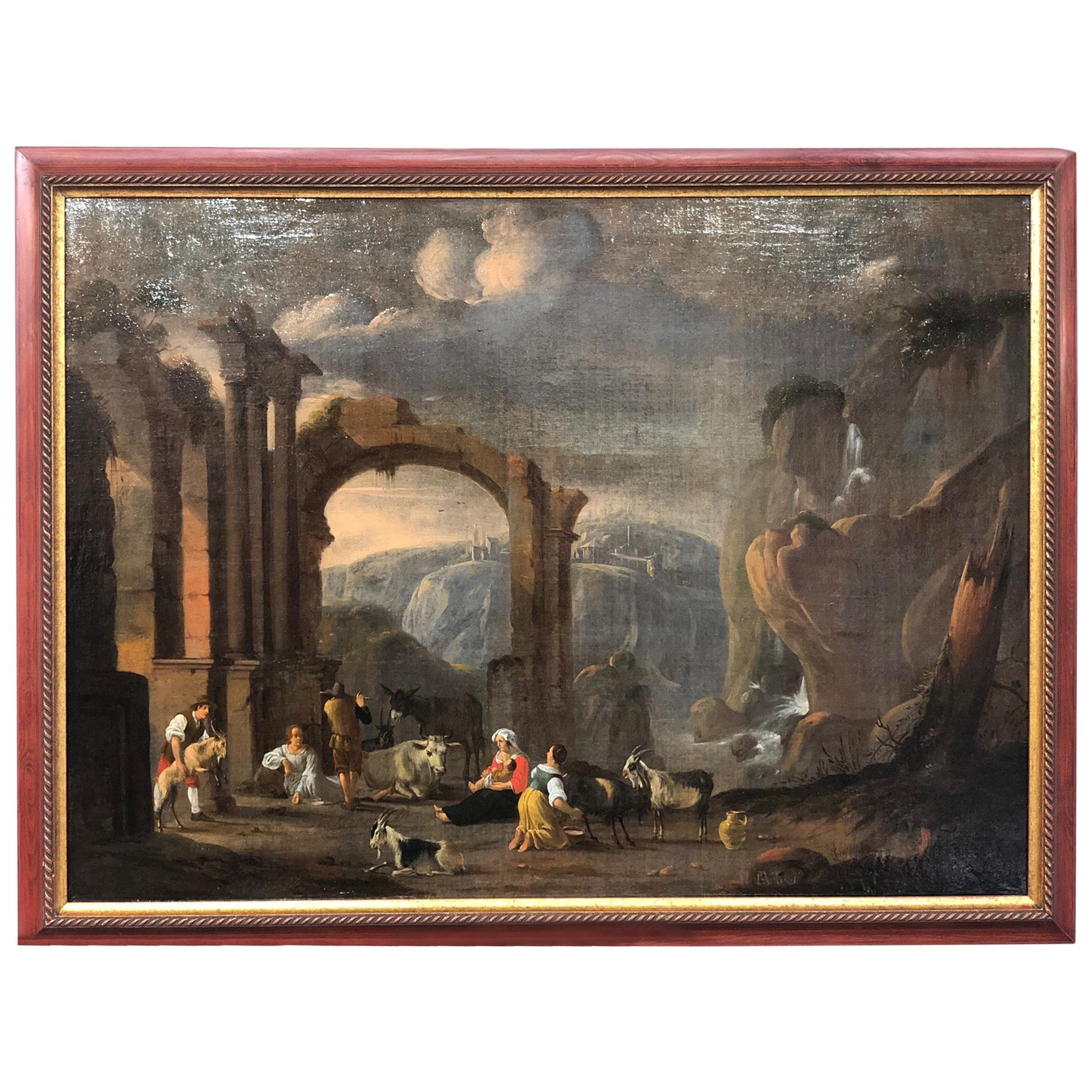 17th Century an Important Signed Flemish Painting For Sale