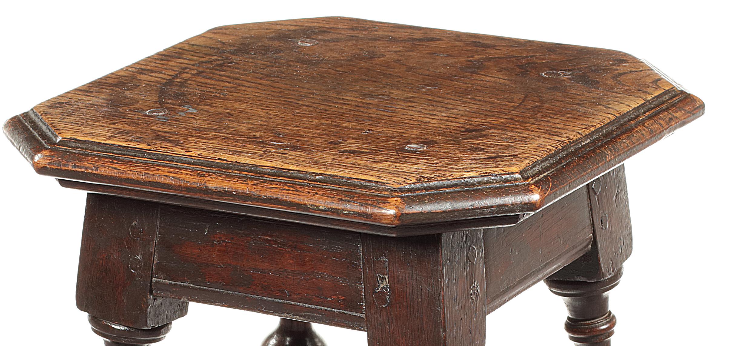 17th Century and Later Oak Joined Stool In Good Condition In Henley-on-Thames, Oxfordshire