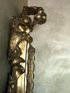 17th Century Antique Baroque Medici Florentine Gilt-Wood Frame  Mercury Glass