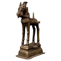 17th century Antique bronze Indian horse statue from India