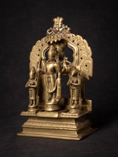 17th century Antique bronze Indian Virabhadra plaque from India