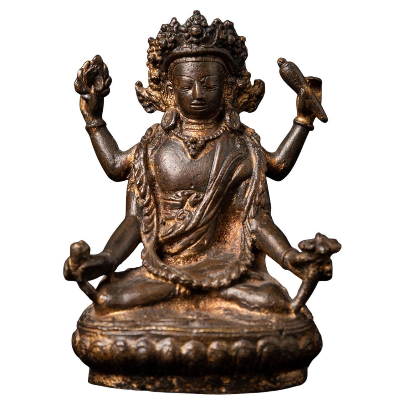 17th century Antique bronze Nepali Vishnu statue originating from Nepal