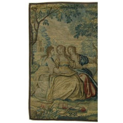 17th Century Antique Brussel Tapestry 7'8" X 7'4"