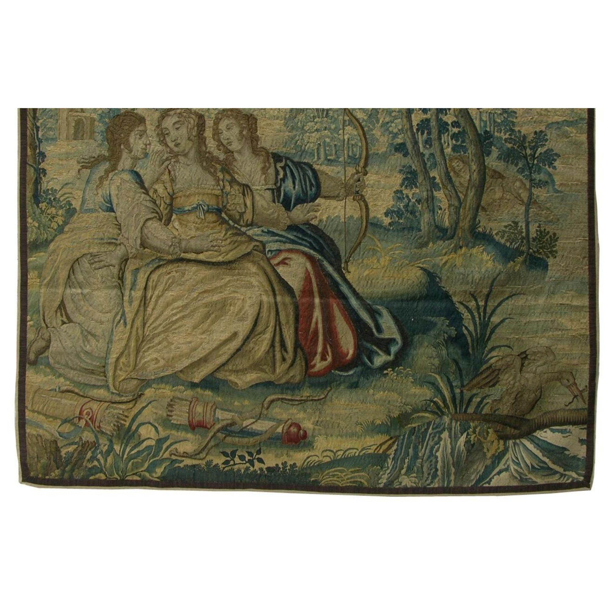 Unknown 17th Century Antique Brussel Tapestry 7'8