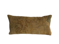 17th Century Antique Brussels Floral Tapestry Decorative Pillow