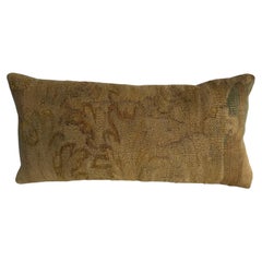 17th Century Antique Brussels Floral Tapestry Decorative Pillow