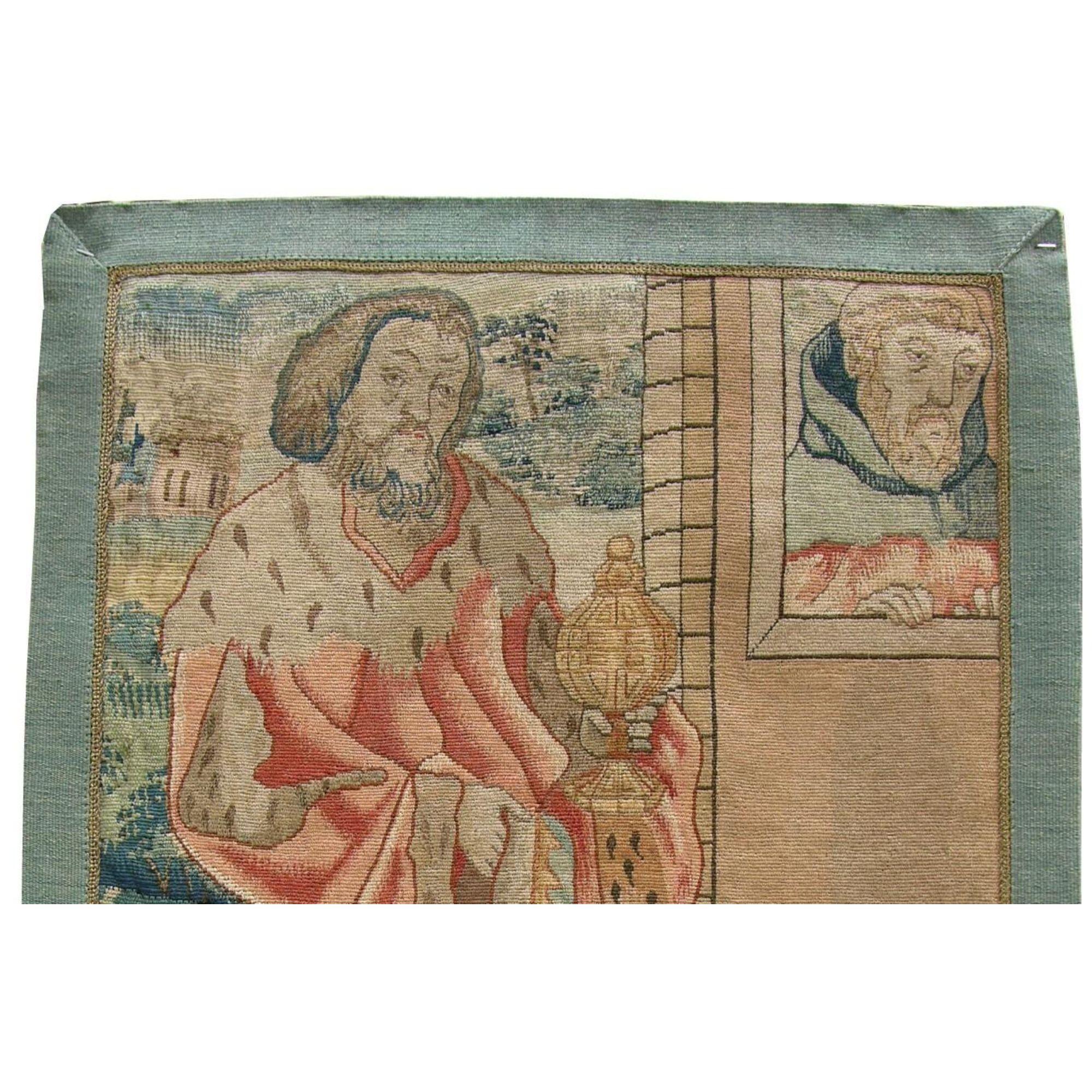 Unknown 17th Century Antique Brussels Tapestry 2'8