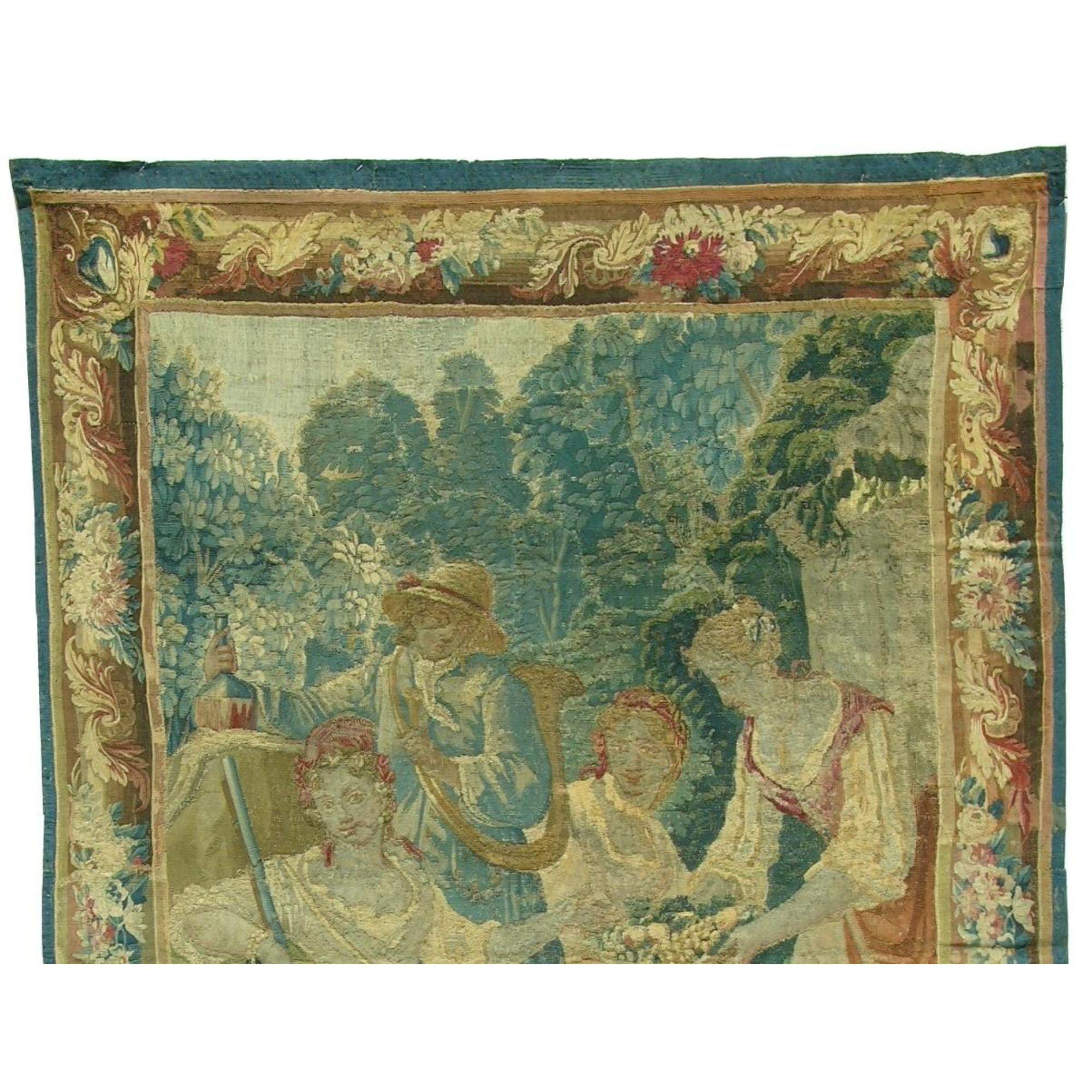 Other 17th Century Antique Brussels Tapestry 8' X5'3