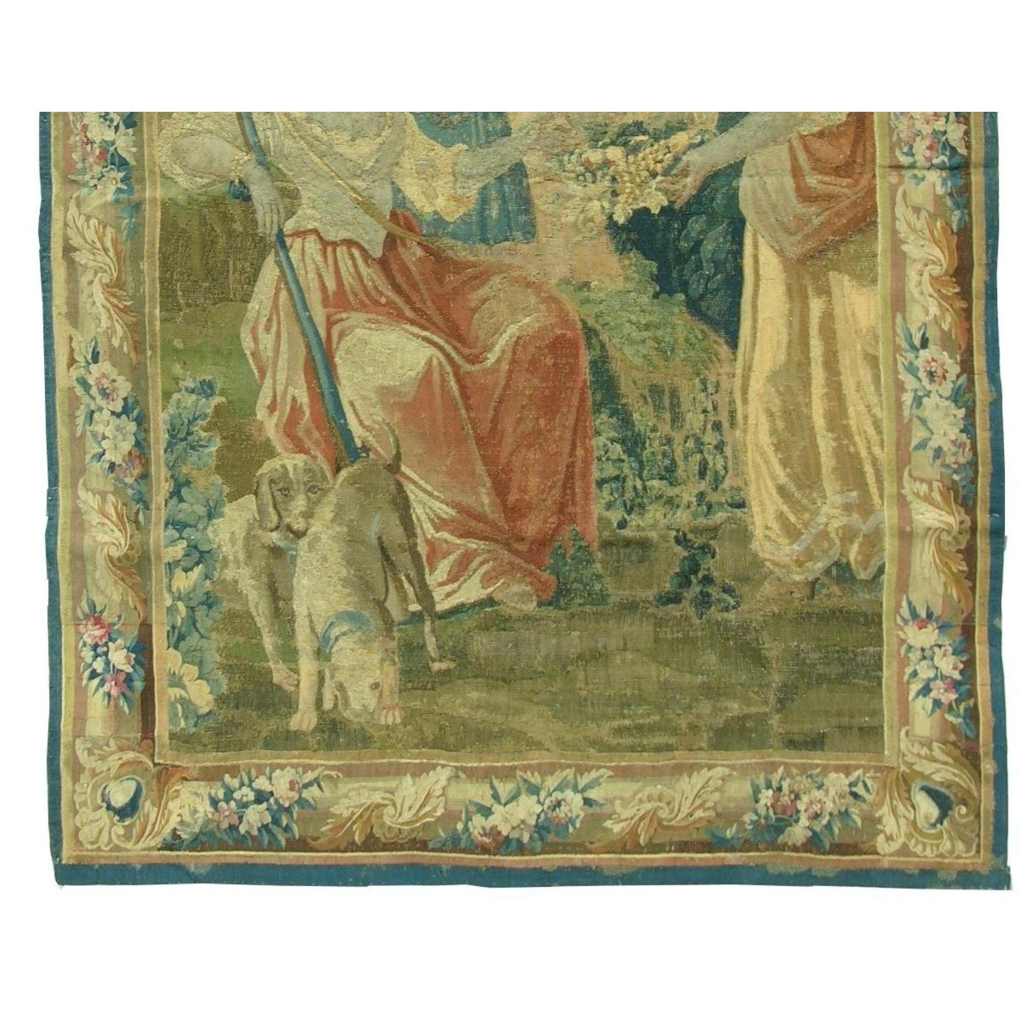 Unknown 17th Century Antique Brussels Tapestry 8' X5'3