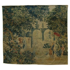 17th Century Used Brussels Tapestry 9'10" X 8'10"