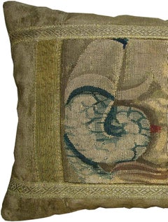 17th Century Antique Brussels Tapestry Pillow