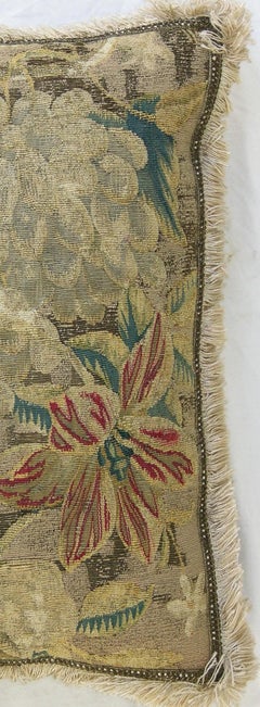 17th Century Antique Brussels Tapestry Pillow