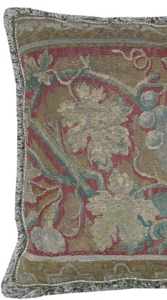 17th Century Antique Brussels Tapestry Pillow