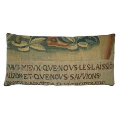 17th Century Antique Brussels Tapestry Pillow