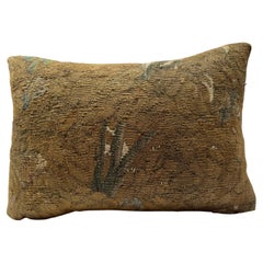 17th Century Antique Brussels Verdure Landscape Tapestry Pillow