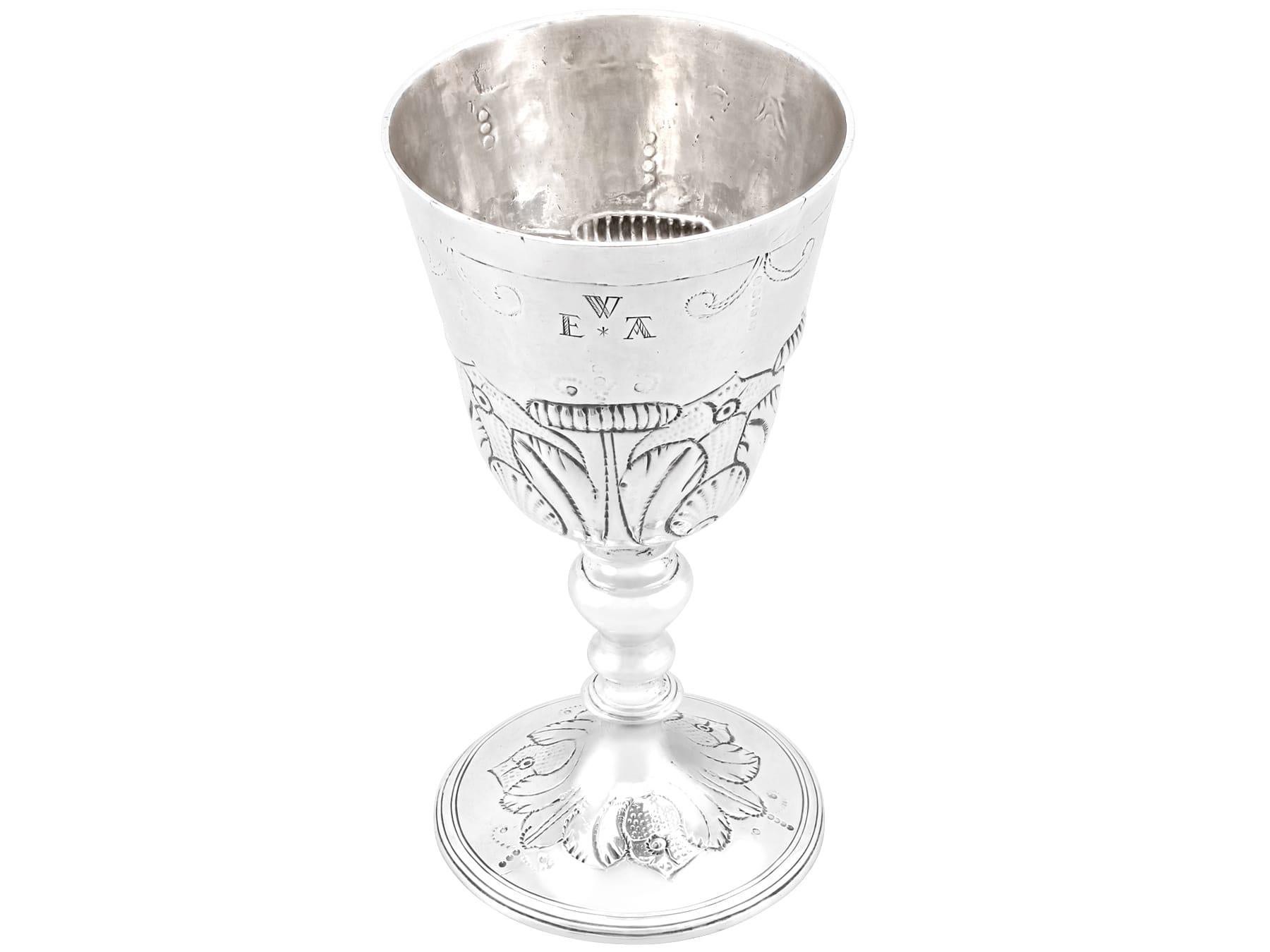 Other 17th Century Antique Charles I Sterling Silver Goblet, 1630 For Sale