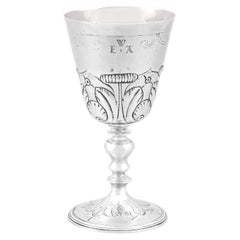 17th Century Antique Charles I Sterling Silver Goblet, 1630