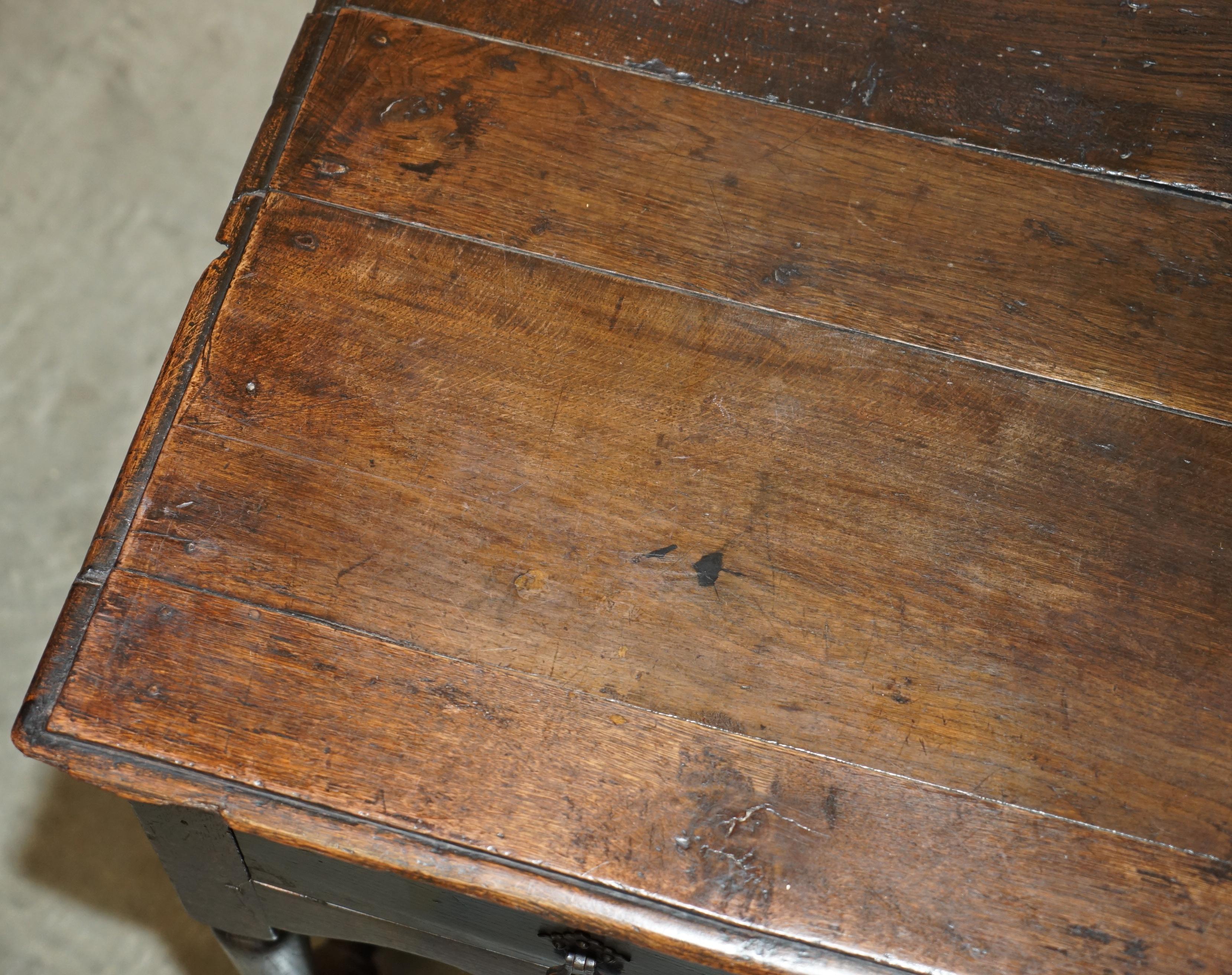 Inglese TAVOLO DA LATO IN QUERCIA FLEMISH DEL 17° SECOLO ANTICO Charles II CON CASSETTO UNICO in vendita