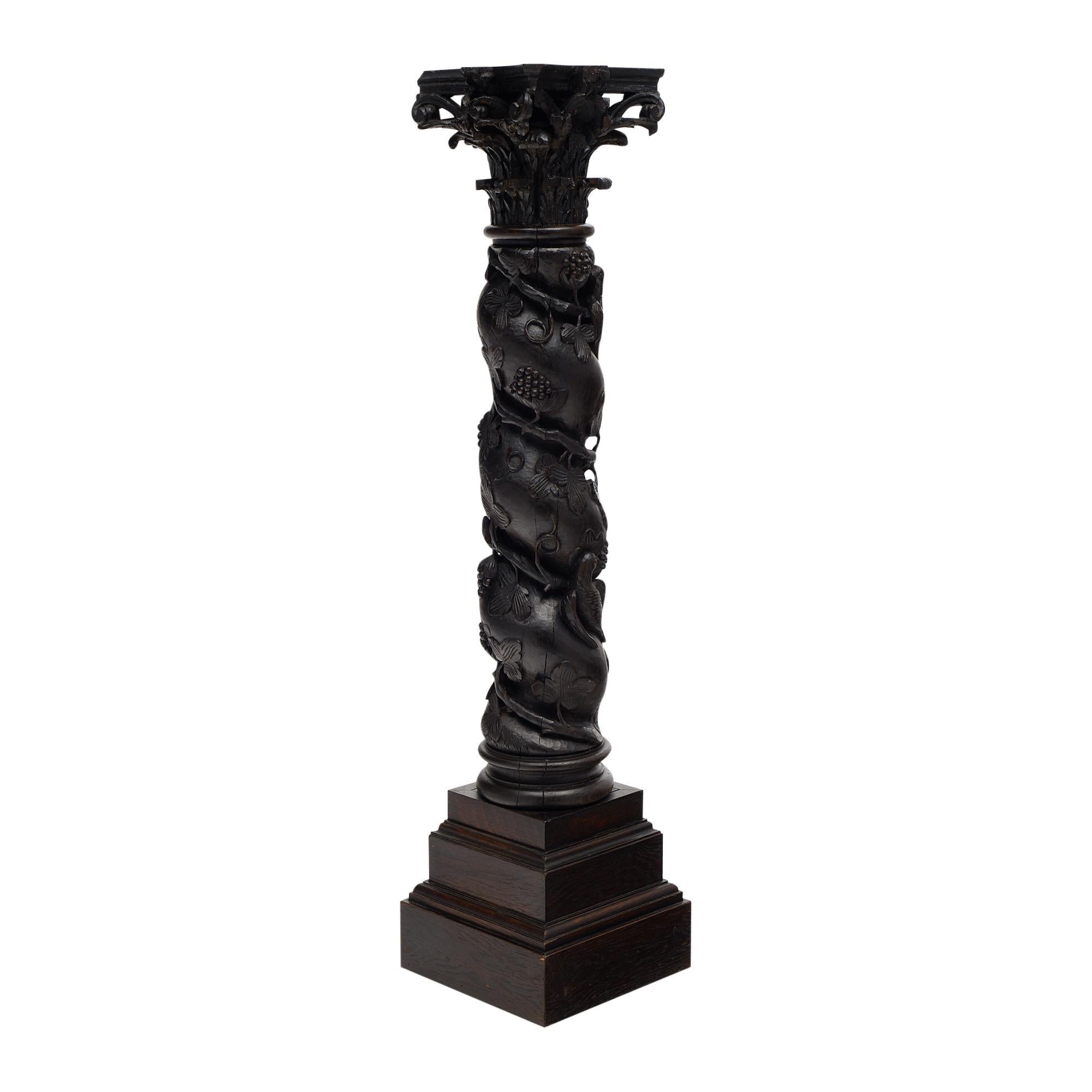 17th Century Antique Column Pedestal For Sale