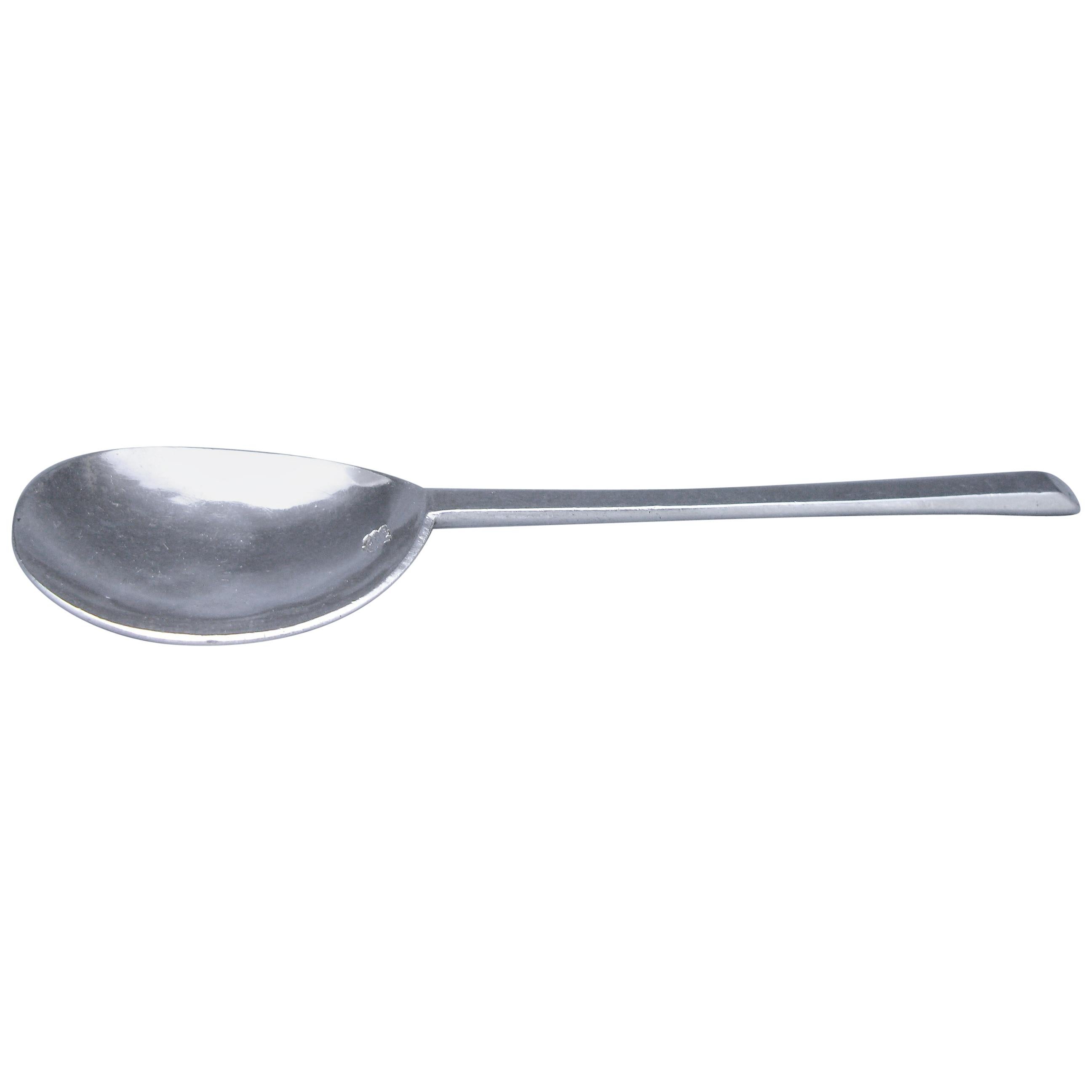 17th Century Antique Commonwealth Silver Slip-Top Spoon For Sale
