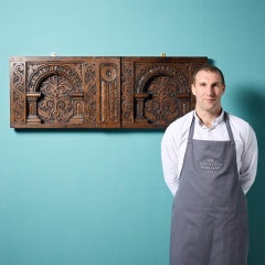 17th Century Antique Decorative Oak Wall Panel