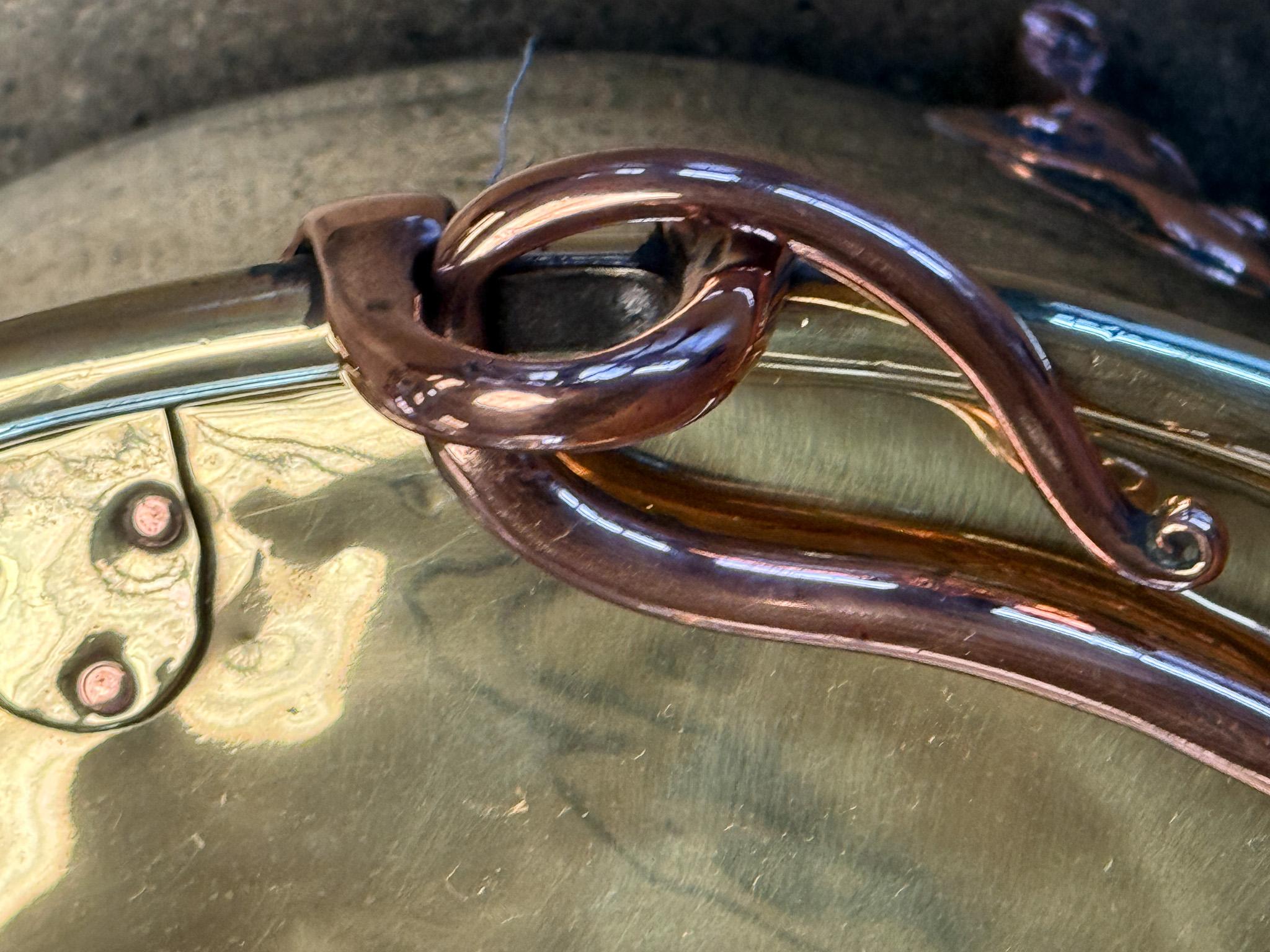 17th Century Antique Dutch Polished Brass Firewood Basket For Sale 5