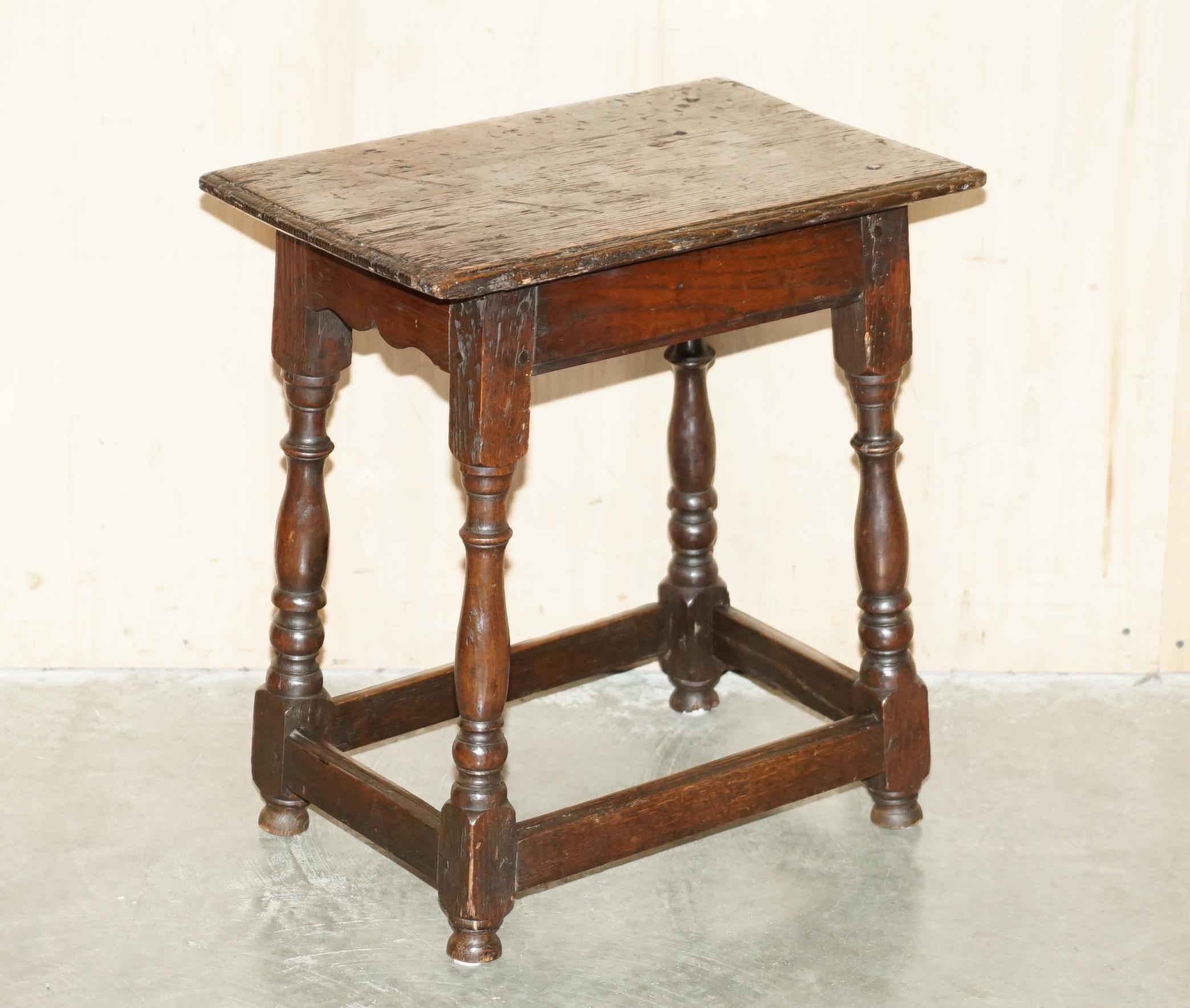 Royal House Antiques

Royal House Antiques is delighted to offer for sale this really quite lovely hand made in England 17th century side table or stool

Please note the delivery fee listed is just a guide, it covers within the M25 only for the UK