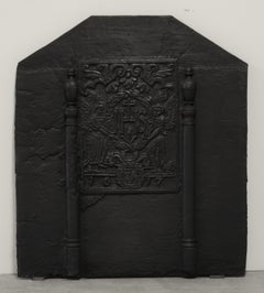 17th Century Antique Fireback /  Backsplash Dated 1617