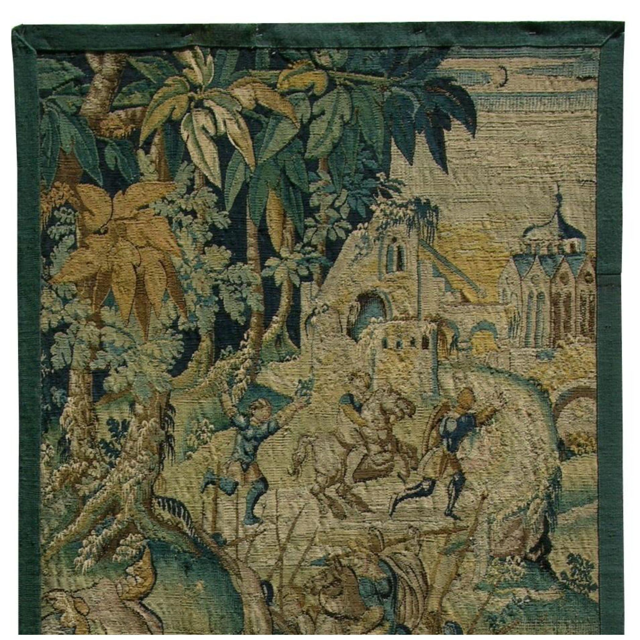 Other 17th Century Antique Flemish Tapestry 6'8