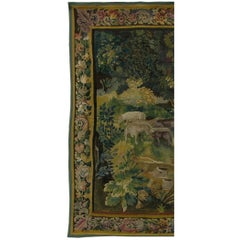 17th Century Antique Flemish Tapestry 7'4"" X 5'10"
