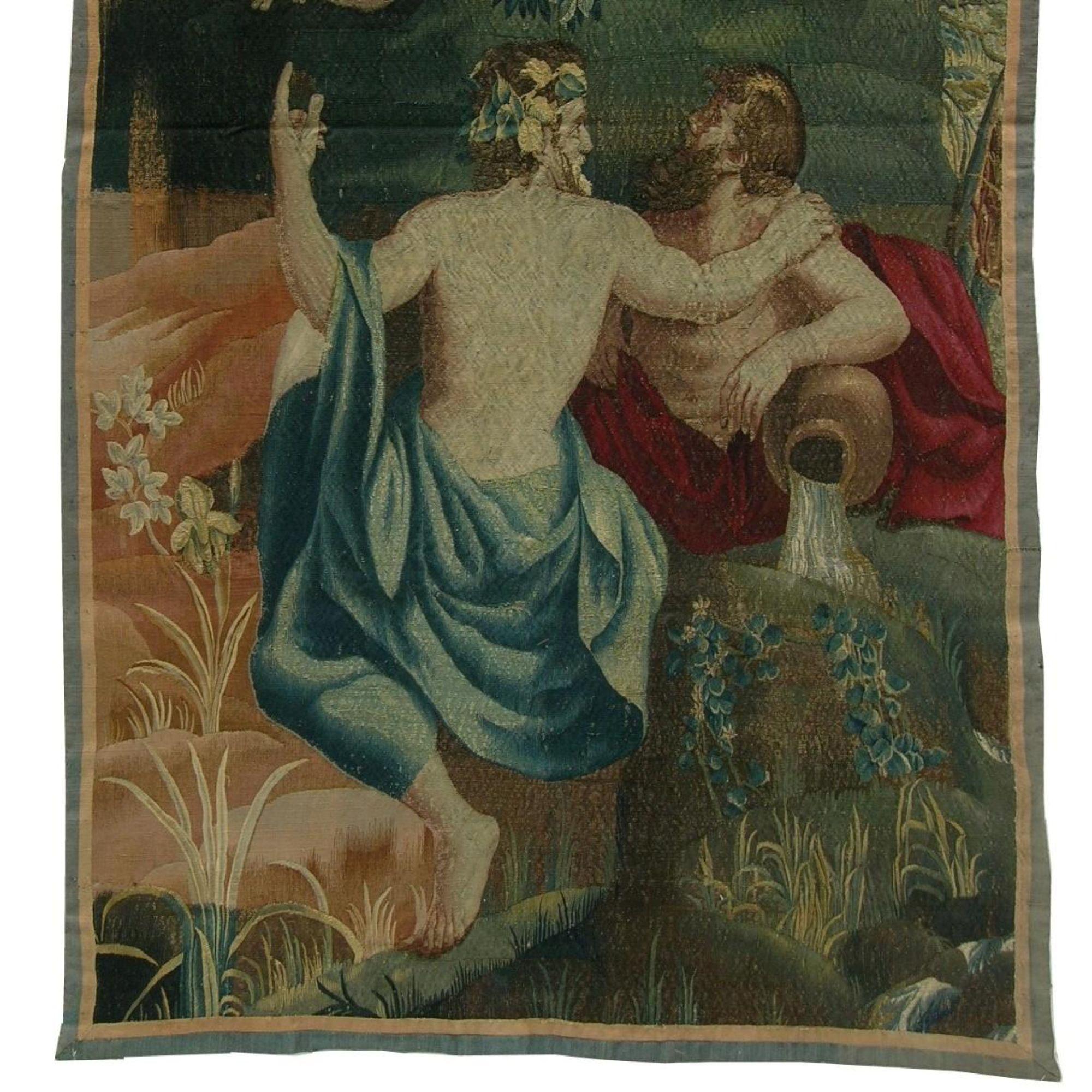 South American 17th Century Antique Flemish Tapestry 8'5