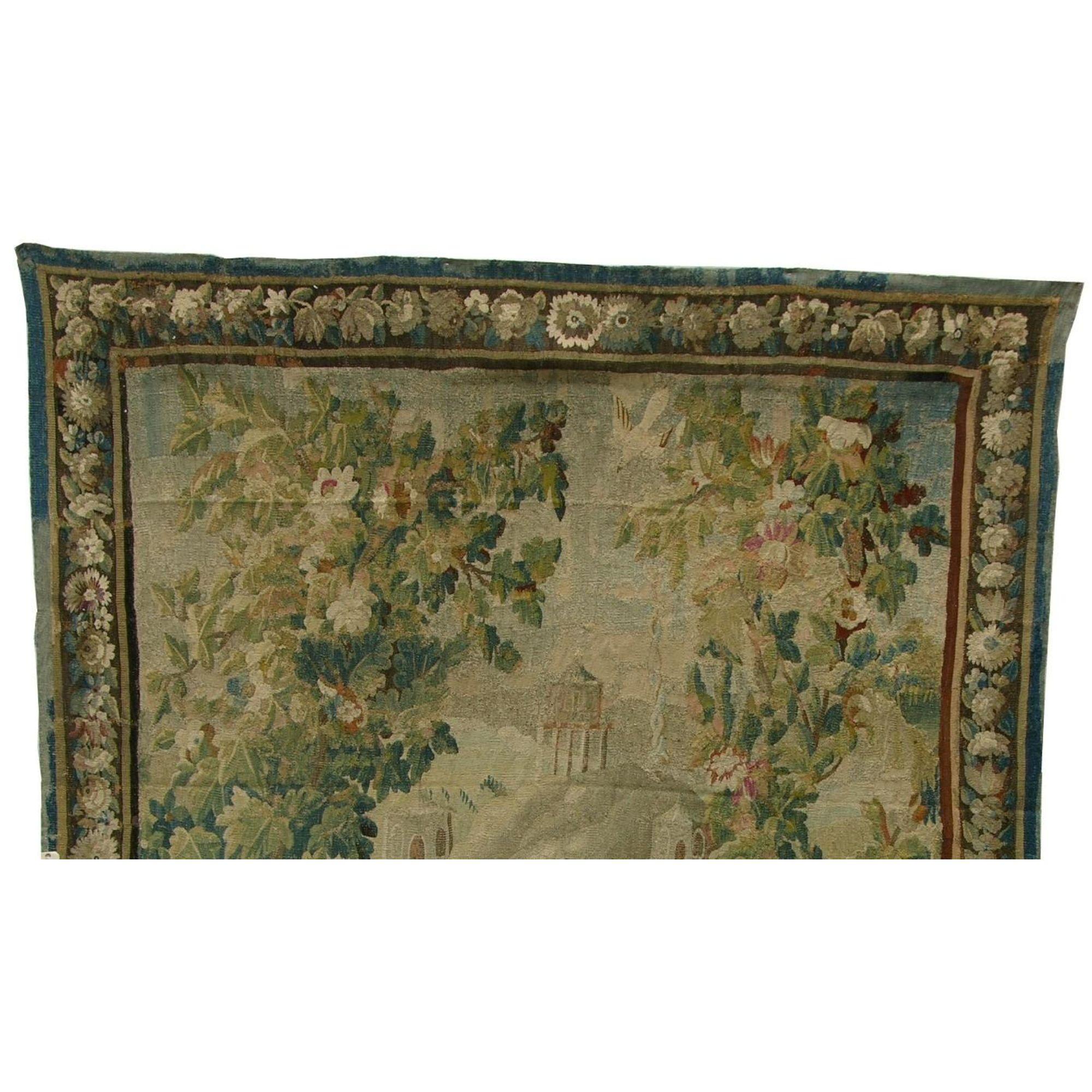 Other 17th Century Antique Flemish Tapestry 9' X 8'6