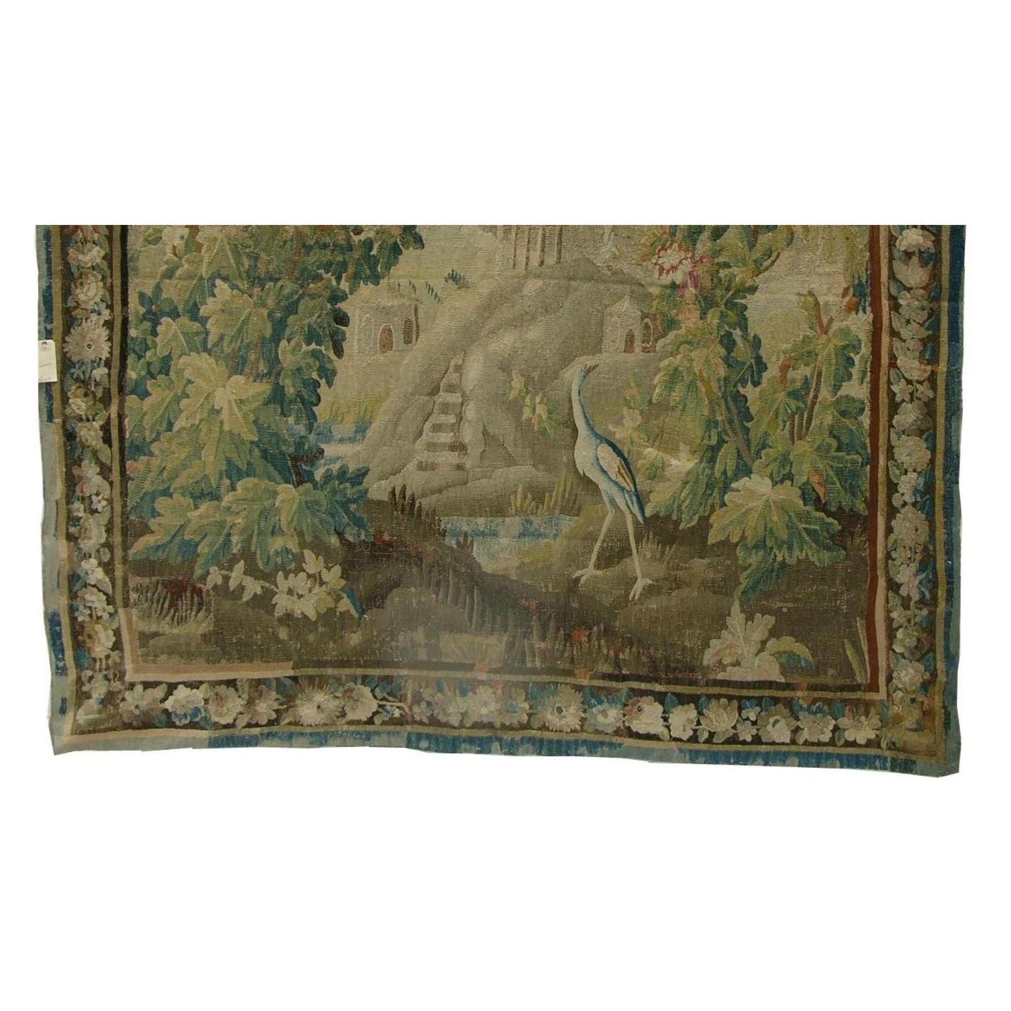 Unknown 17th Century Antique Flemish Tapestry 9' X 8'6