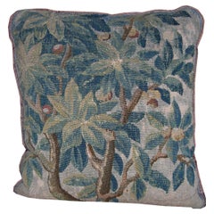 17th Century Antique Flemish Tapestry Pillow