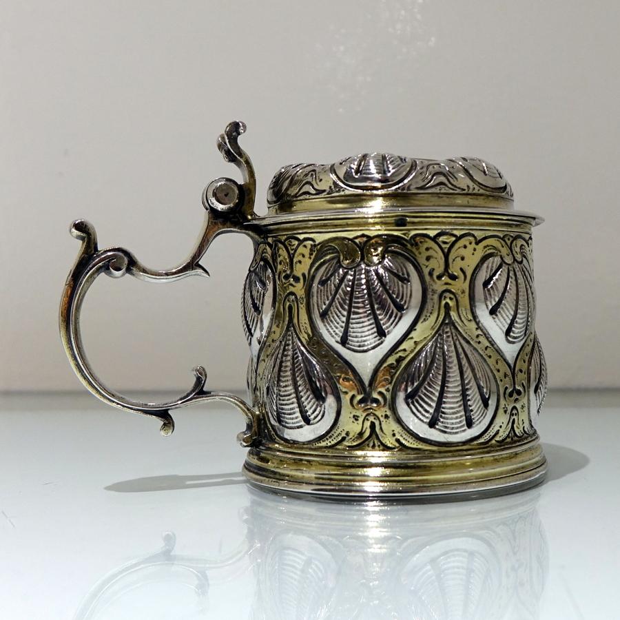 17th Century Antique German Silver Tankard Augsburg 1666-1669 Christoph Leipzig In Good Condition For Sale In 53-64 Chancery Lane, London