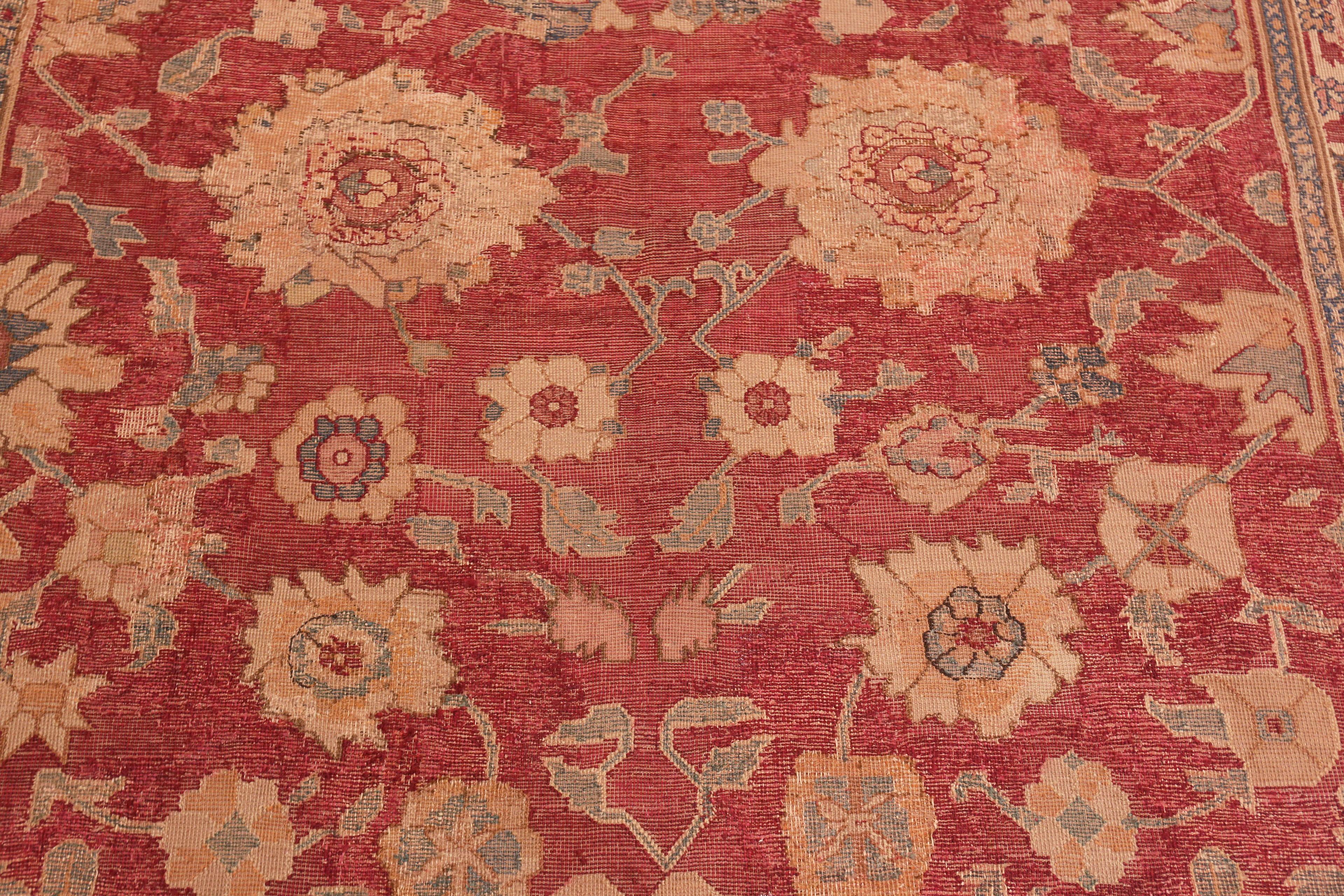 Agra 17th Century Antique Indian Mughal Rug 6 ft 7 in x 13 ft For Sale
