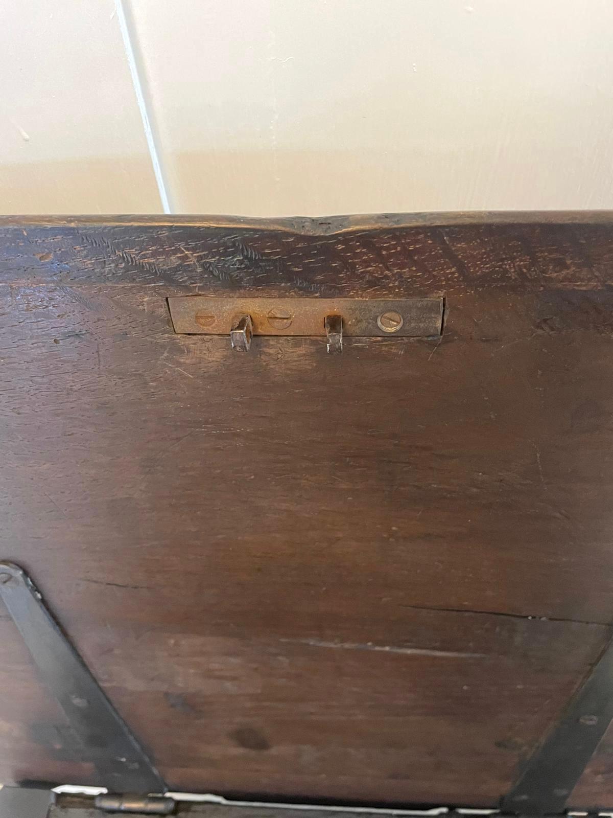 17th Century Antique Oak Box Stool  5