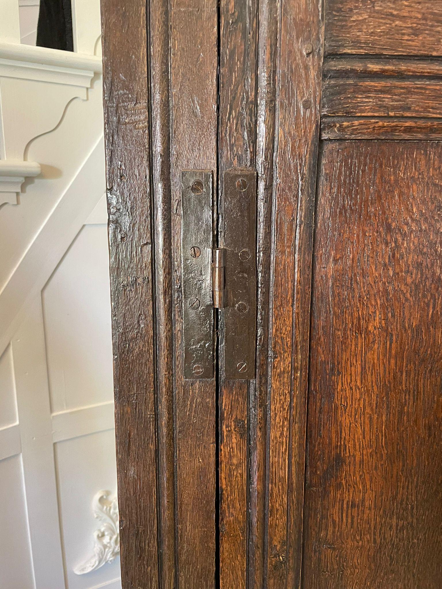 17th Century Antique Oak Wardrobe/Hall Cupboard 3