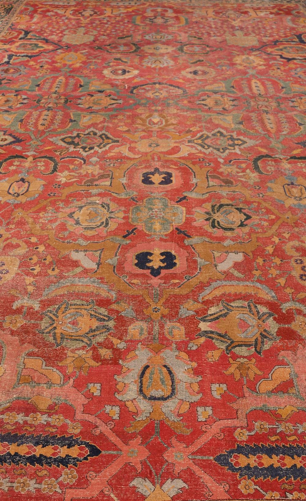 17th Century Antique Persian Isfahan Rug. Size: 11 ft 10 in x 18 ft 1 in 4