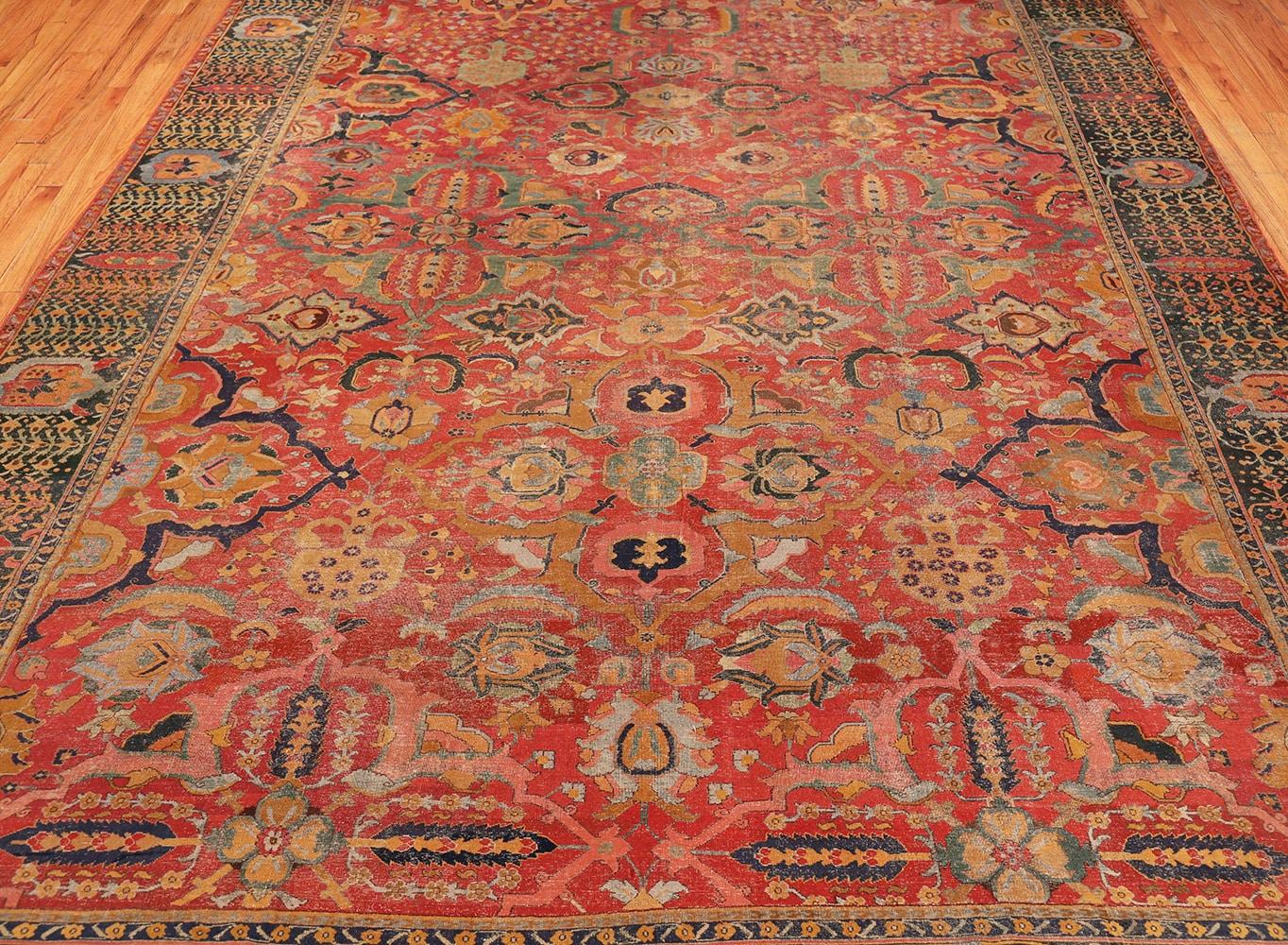 17th Century Antique Persian Isfahan Rug. Size: 11 ft 10 in x 18 ft 1 in 3