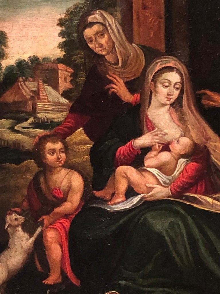 17th Century Antique Religious Painting For Sale at 1stdibs