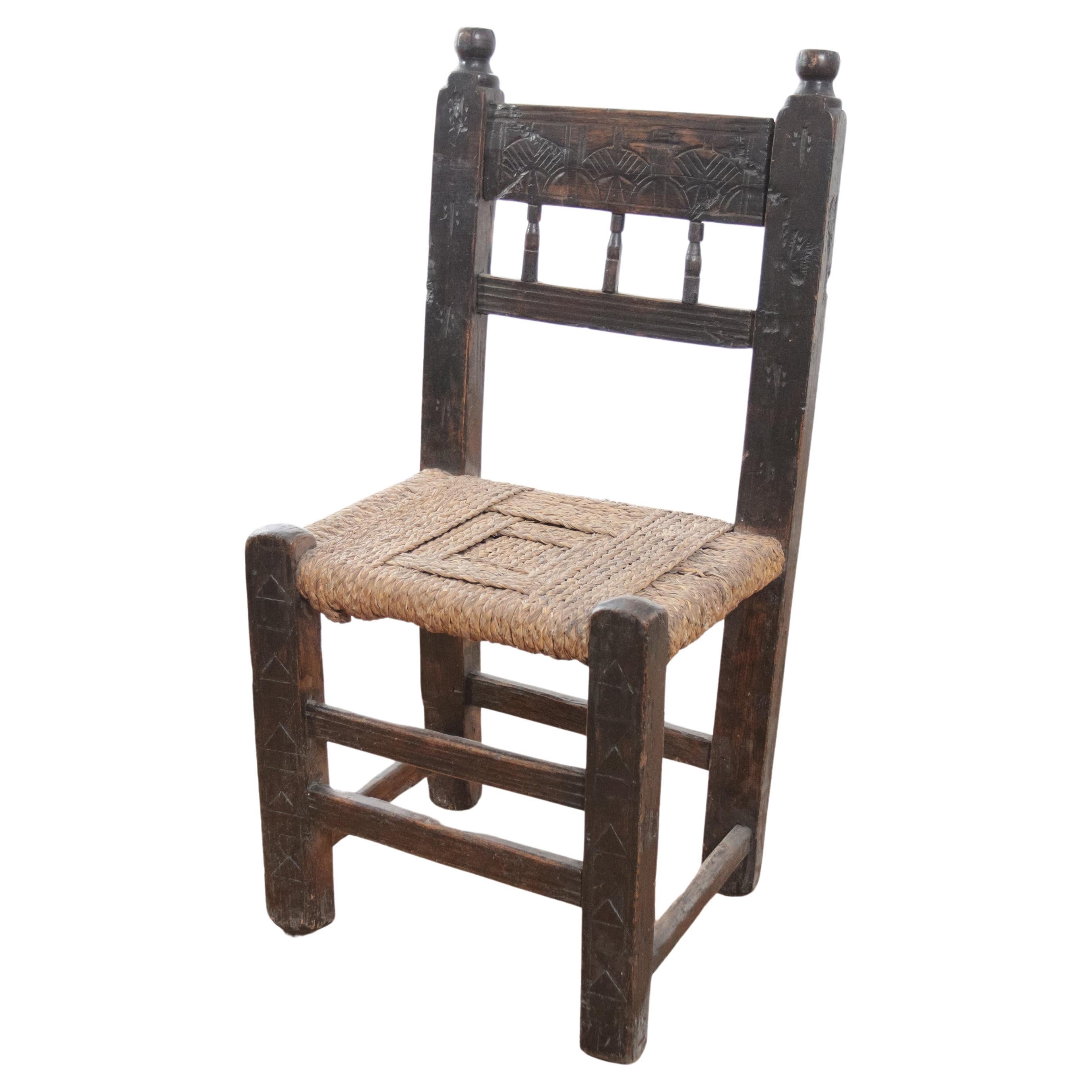 17ème siècle  Chaise d'appoint ancienne Wabi Sabi Livraison gratuite  en vente