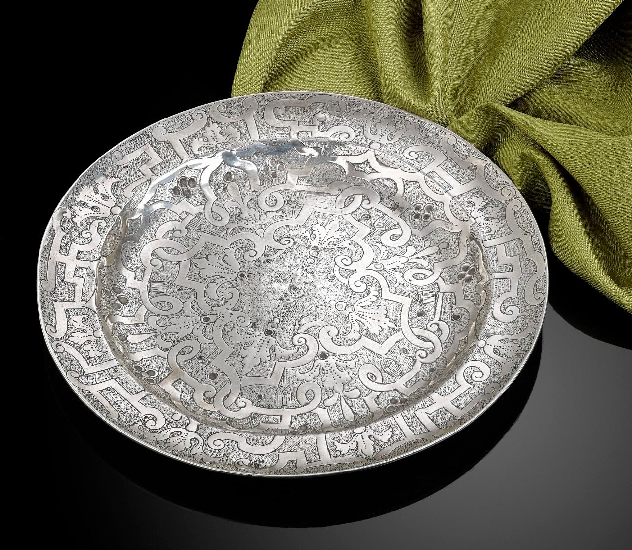 18th Century and Earlier 17th Century Antique Spanish Silver Plate For Sale