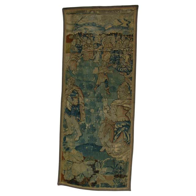 Antique Silk and Metallic Thread Tapestry 17th Century Continental For ...