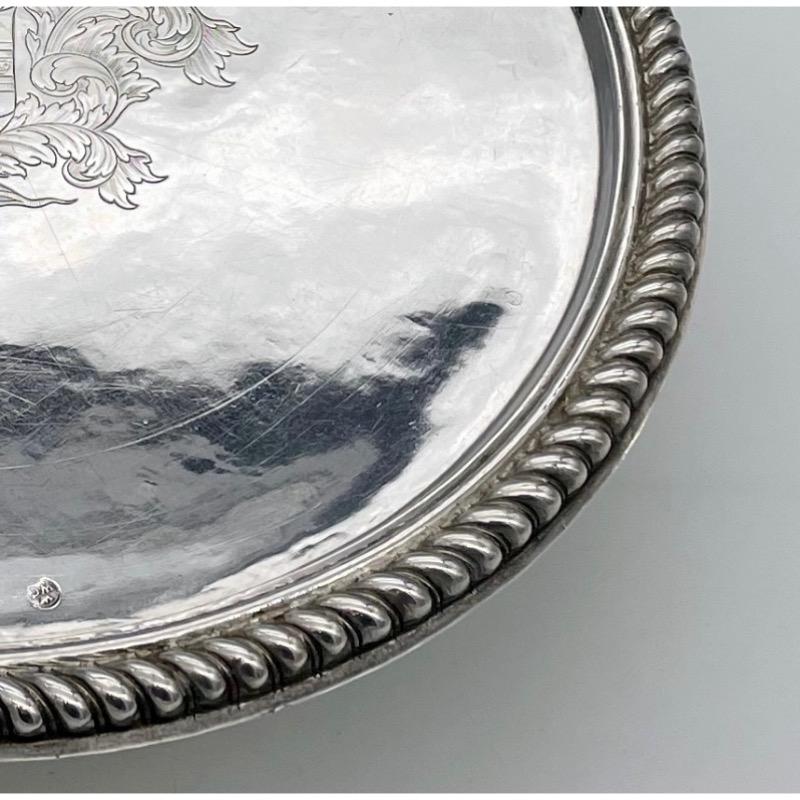 British 17th Century Antique William & Mary Large Silver Tazza Lond 1692 William Gamble For Sale
