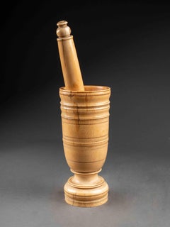 17th century apothecary's ivory mortar and pestle - Germany
